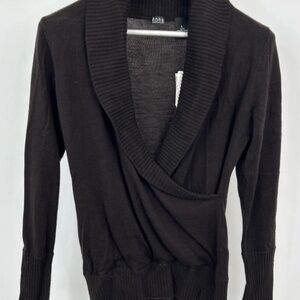 SAKS FIFTH AVENUE WOMEN SIZE L BROWN SWEATER